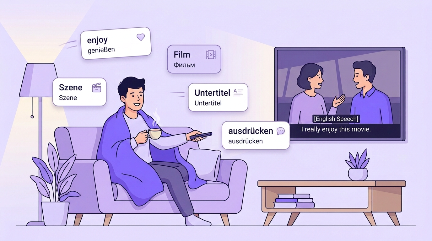 Englisch lernen mit Filmen und Serien: eine Schritt-für-Schritt-Methode, die wirklich funktioniert