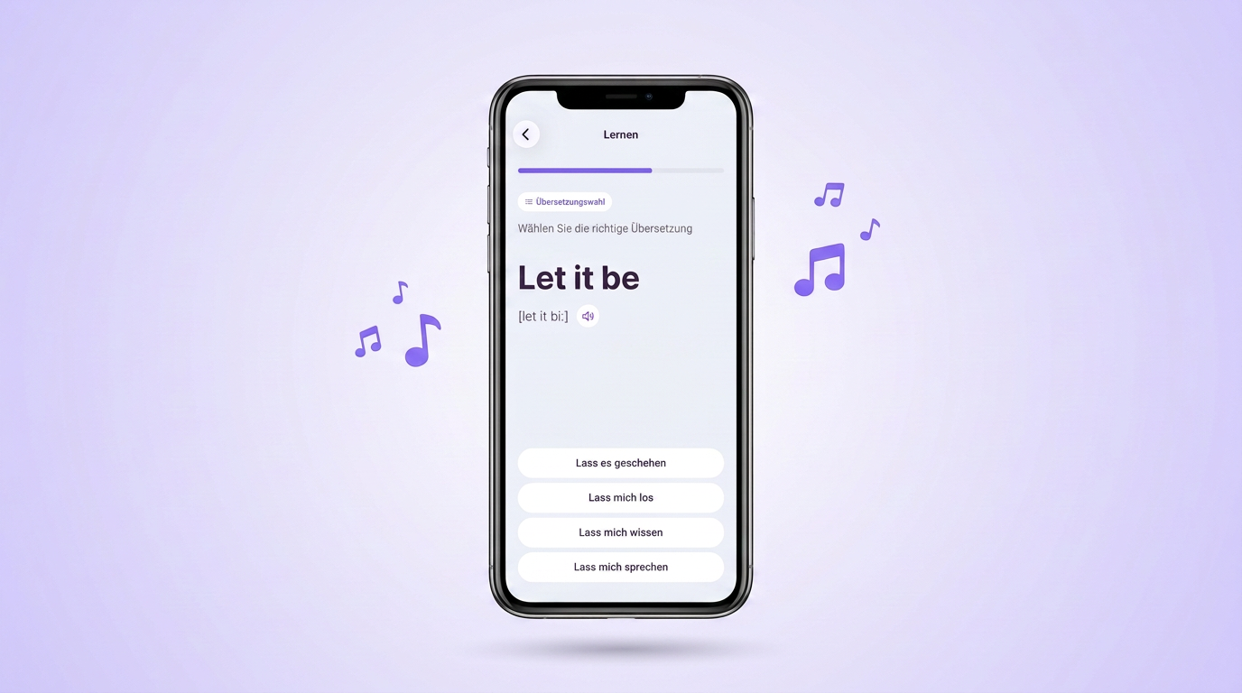 Training einer Wendung aus einem Song in der VibeLing-App
