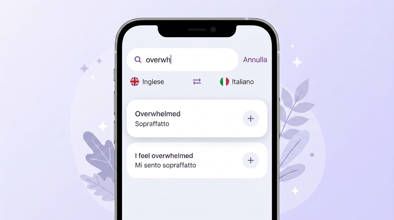 Ricerca della parola inglese overwhelmed in VibeLing con la traduzione in italiano