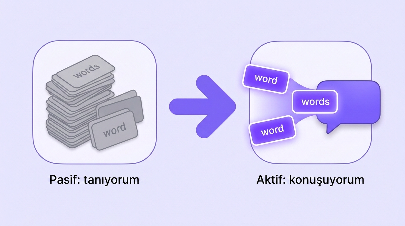 Pasif ve aktif kelime dağarcığının karşılaştırması
