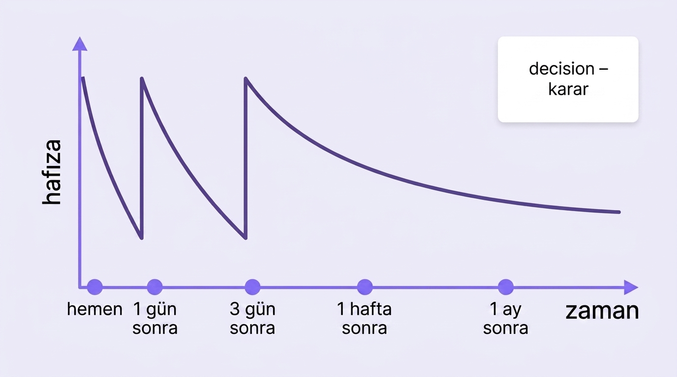 Unutma eğrisi ve giderek uzayan aralıklarla tekrar