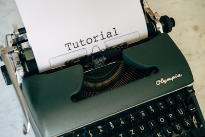 обучающий урок — tutorial